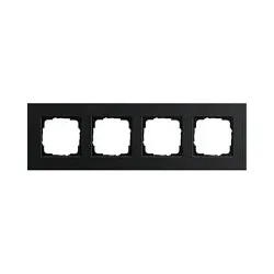 GIRA Abdeckrahmen 4-fach - Esprit (Aluminium schwarz)