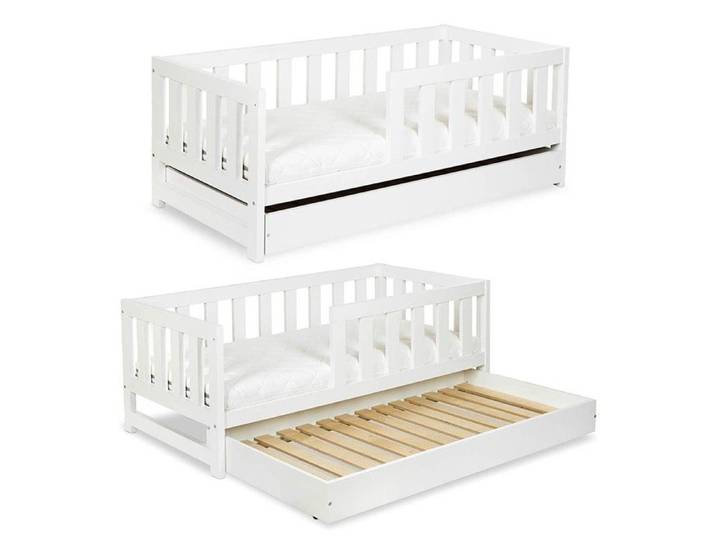 AMELIA Lit enfant 160x80 Blanc avec tiroir gigogne