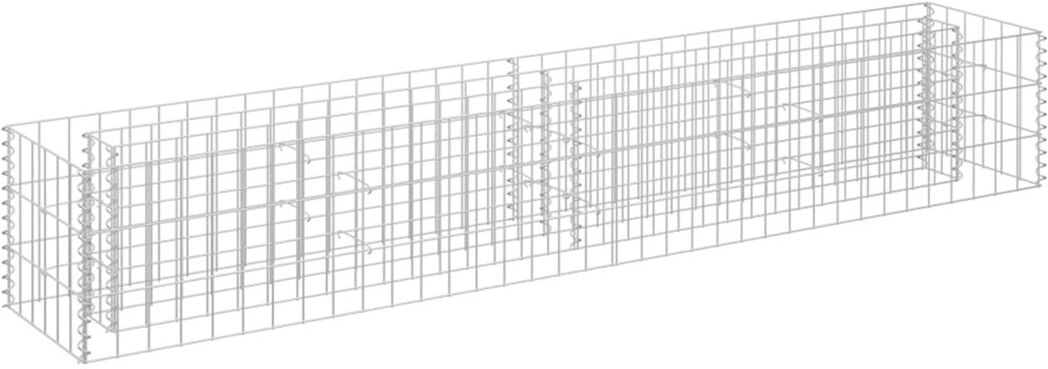 Dakota Fields Gabion raised bed galvanized steel 180 x 50 x 100cm 30cm H x 180cm W x 30cm D