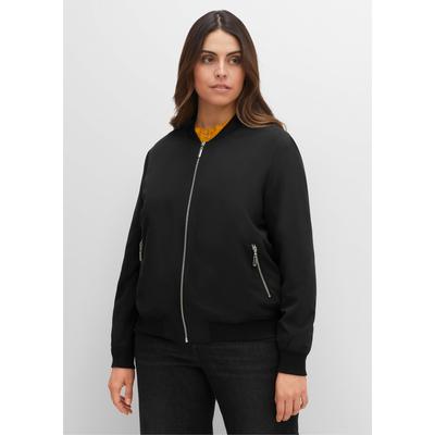 Blouson SHEEGO, Damen, Gr. 48, schwarz, 100% Polyester, unifarben, Jacken Blouson