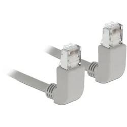 DELOCK Patchkabel gewinkelt RJ45 S/FTP Cat5e 1.00m grau