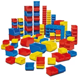 BRB 100 Sichtboxen Profi (55 LB6, 35 LB5, 10 LB4), Industriequalität, bunt