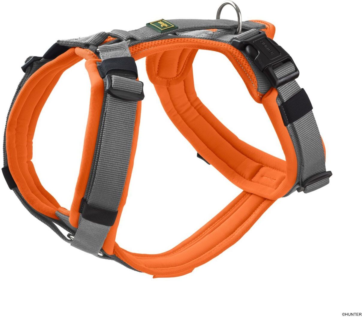 DOG SPORT HUNTER Geschirr Maldon Up mit Griff M, orange/grau