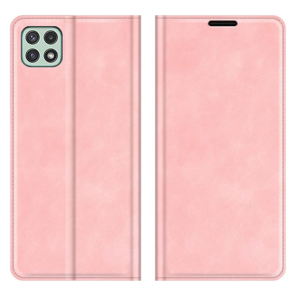 Cover-Discount Galaxy A22 5G - Seidige Stand Flip Case Hülle rosa (Samsung Galaxy A22 5G) (101237372B)