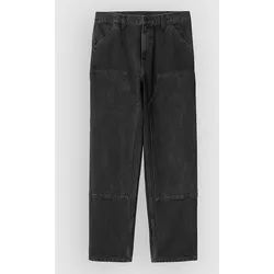 Carhartt WIP Double Knee Jeans black stone washed Gr. 36/32
