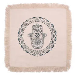 Hamsa Mandala  Cushion - 60x60cm - green