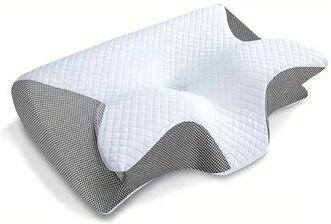 StayWell Memory Foam Cervical Pillow 2 In 1 Ergonomic Contour Pillow For Neck Pain Relief & Orthopedic Support light Gray