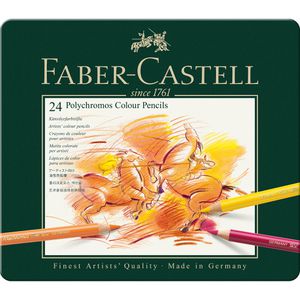 Faber-Castell Polychromos 110024 Colour Pencils, 24 Stück