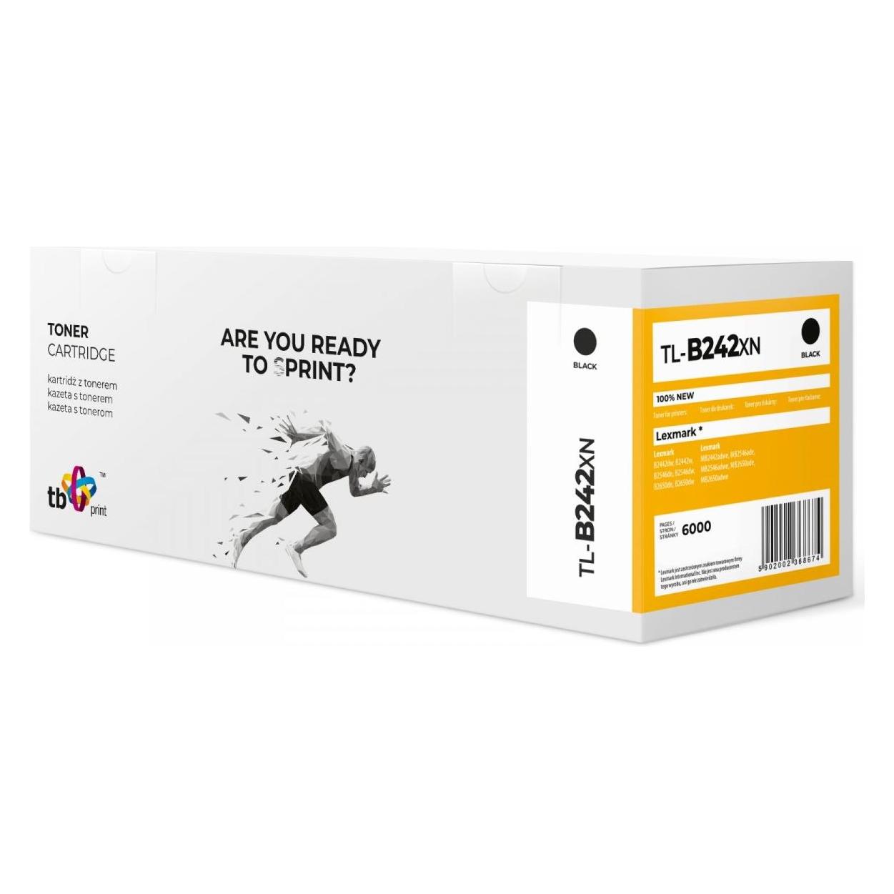 Print TB toner for Lexmark MB2442 TL-B242XN BK 100% new (BK) (TL-B242XN)