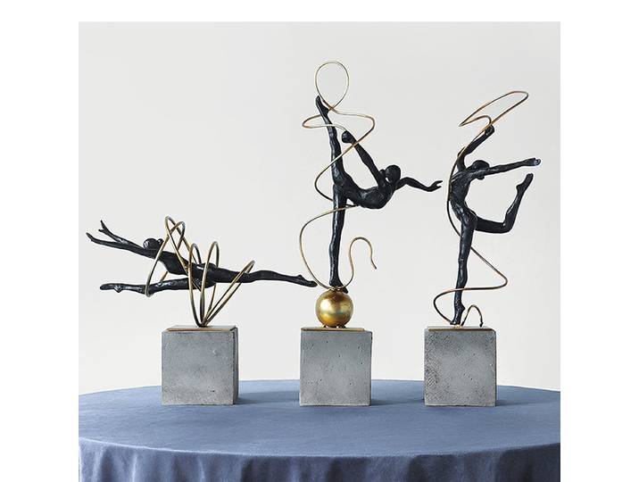 Statues de gymnastique en résine, décoration de table, ornements pour la maison, le salon, décorations esthétiques, artisanat