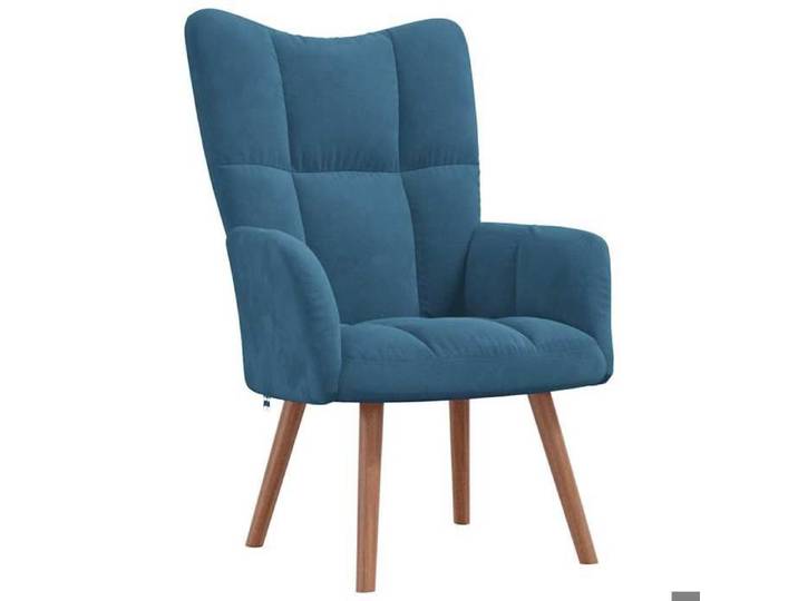 Chaise de relaxation/Fauteuil - UU - Bleu Velours F64