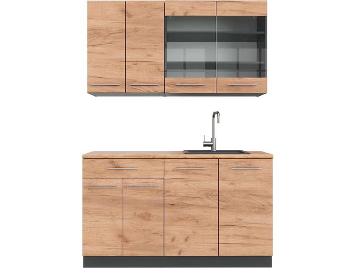Cuisine Vicco Fame-Line Chêne doré/anthracite 140cm \, PT Chêne\, Model 42480