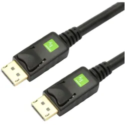 Techly DisplayPort — DisplayPort (10 m), Videokabel, Schwarz
