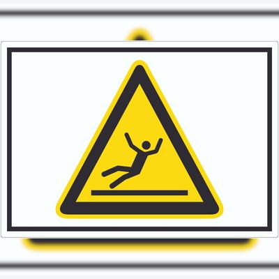 HB-Druck Vorsicht Rutschgefahr Symbol Aufkleber A3 (297x420mm)
