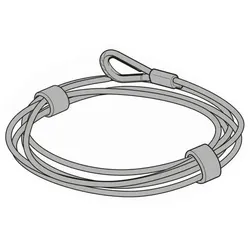 Hörmann Drahtseile, Durchmesser = 3 mm, Länge = 3500 mm, 3070 mm oder 6825 mm für LPU, LPU20 und LPU30 (1 Paar)