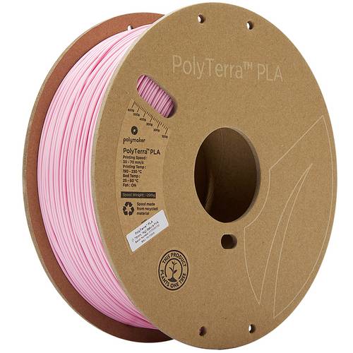 Polymaker 70908 PolyTerra Filament PLA geringerer Kunststoffgehalt 1.75mm 1000g Sakura-Pink 1St.