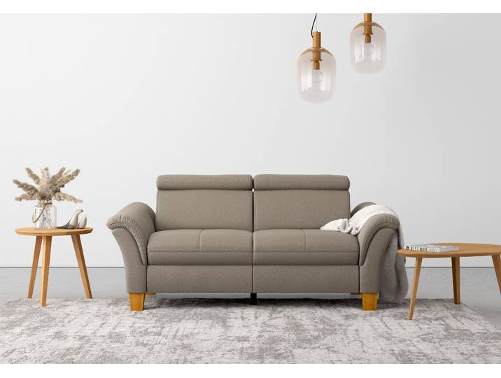 2,5-Sitzer Sofa, Luxus-Microfaser, Braun Savannah, 185×93 cm, Mit TV-Funktion & Kopfteilverstellung, Modern, Home-affaire