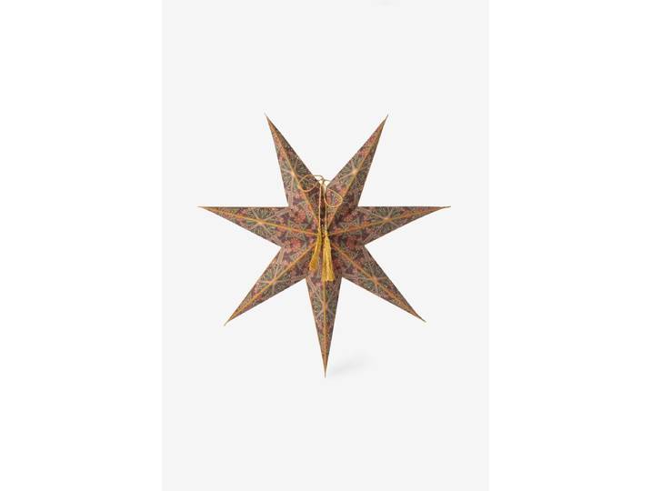 Donkerrode kerstster met LED-licht medium
