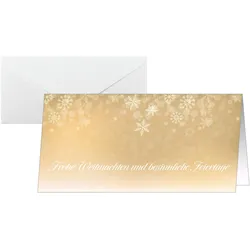 Sigel, Grusskarte + Briefpapier, 25 Weihnachtskarten Golden Christmas Night DIN lang (25 Stk.)