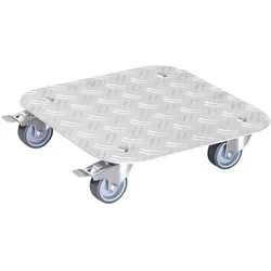 WAGNER Pflanzenroller ALASKA 29 x 29 x 7,5 cm, Alu Riffelblech, Softrollen&Bremsen, Tragkraft 100 kg, DE Ware - 20700301