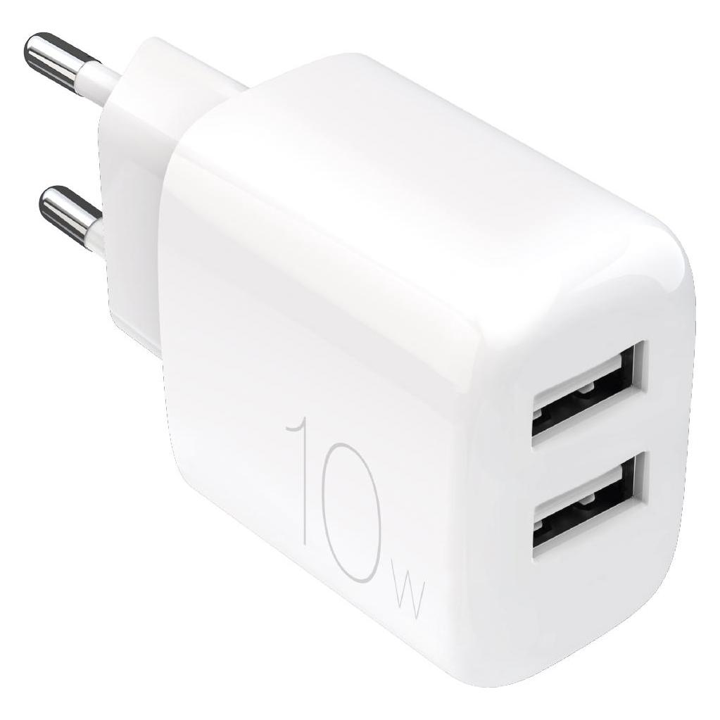 Puro Ladegerät (10 W, 2 Ports) (PUTC2USBA10WDYWHI)