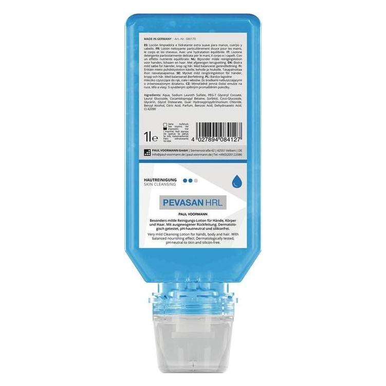 Paul Voorman Handreinigung Pevasan HRL 1 l silikonfrei, pH-Hautneutral Softflasche PAUL VOORMANN (Flüssigseife, 1000 ml) (080170)