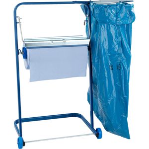 Fripa Putztuchrollenhalter, Bodenständer, für Rollen bis 40 cm, Metall, blau