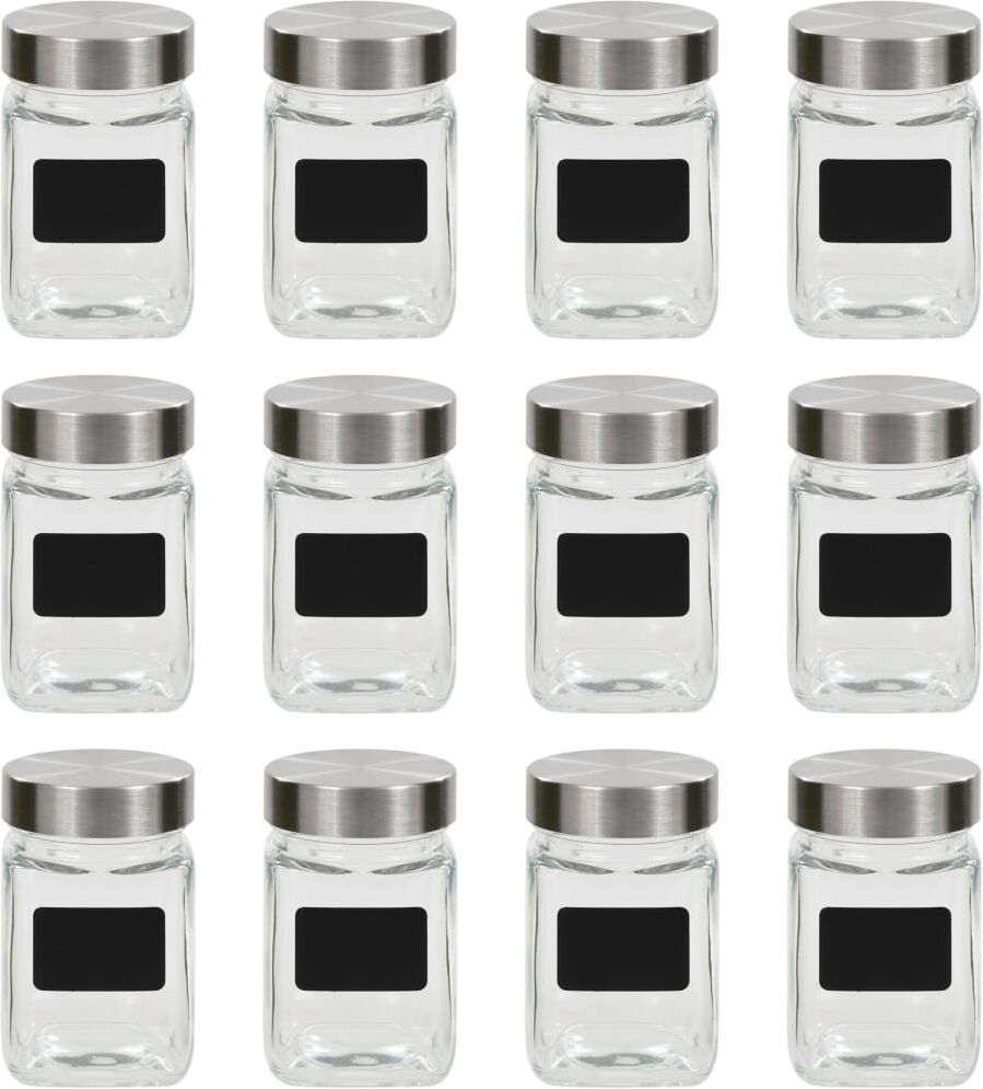 Symple Stuff Glass Jar - Set of 12 Clear 300ml
