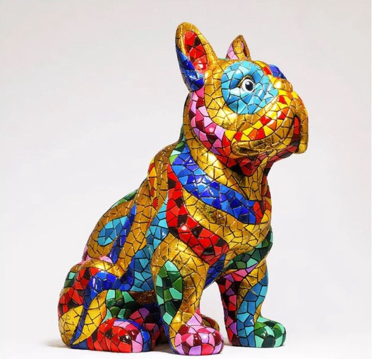 Barcino Designs Carnival Edition Bulldog Classic Gold Decoratie 11 cm