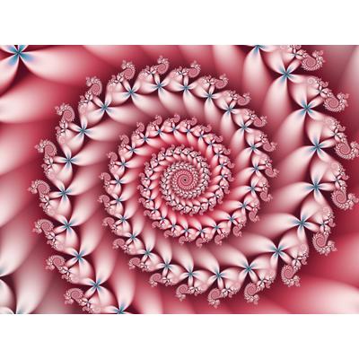 Fototapete PAPERMOON "FRACTAL SPIRALE-ABSTRAKT DESIGN MUSTER DEKOR FANTASIE", bunt, B:4m L:2,6m, Vlies, Tapeten