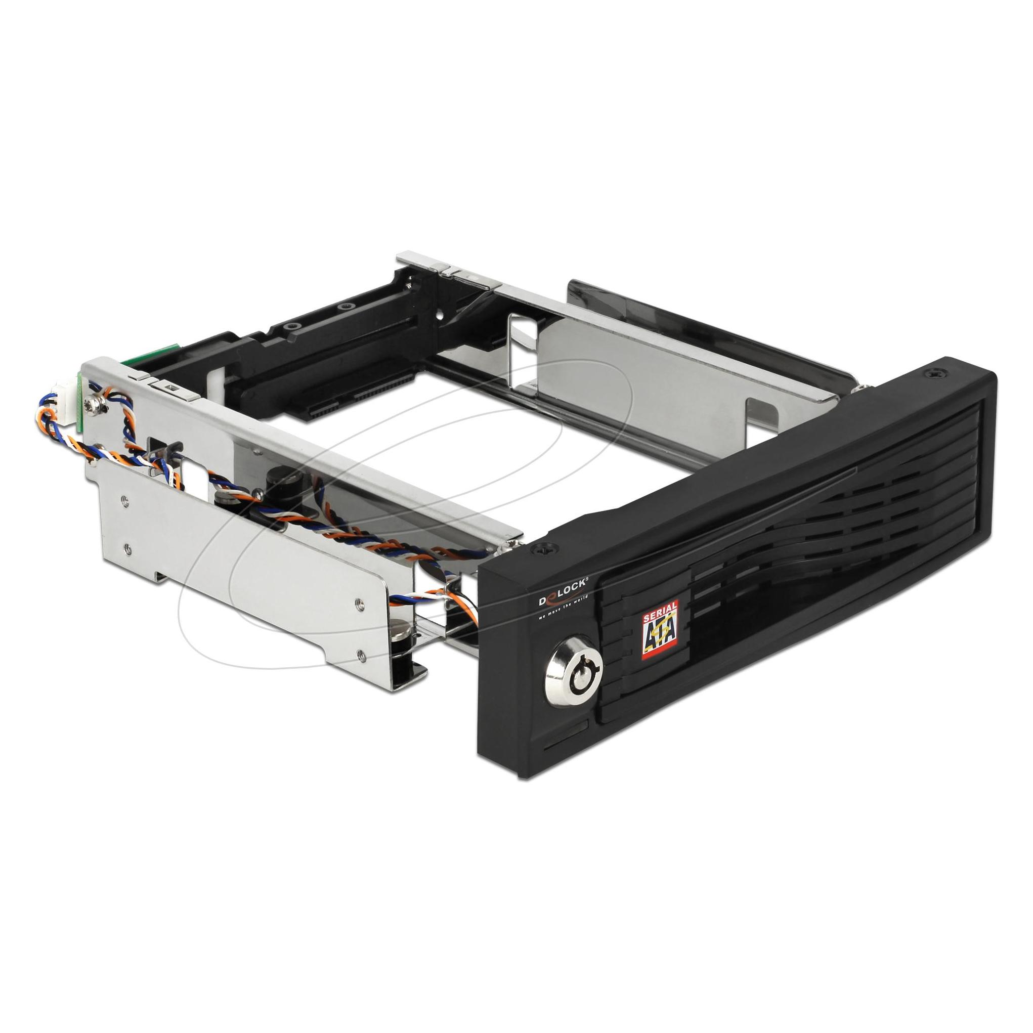 Delock 5.25-Einbaurahmen 3.5 SATA HDD geschützt, Hot-Swap (47191)
