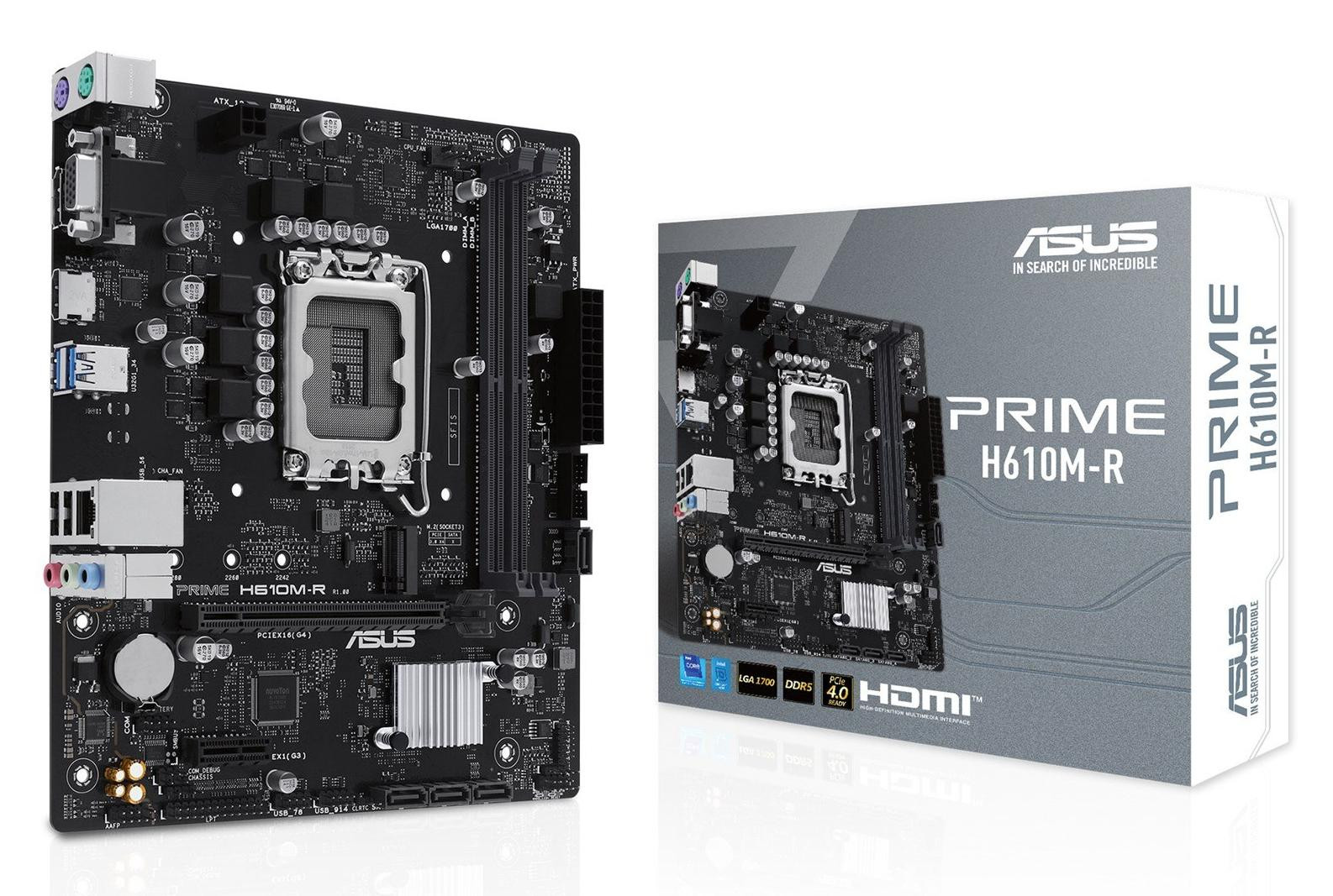 ASUS PRIME H610M-R-SI Intel H610 LGA 1700 micro ATX moederbord
