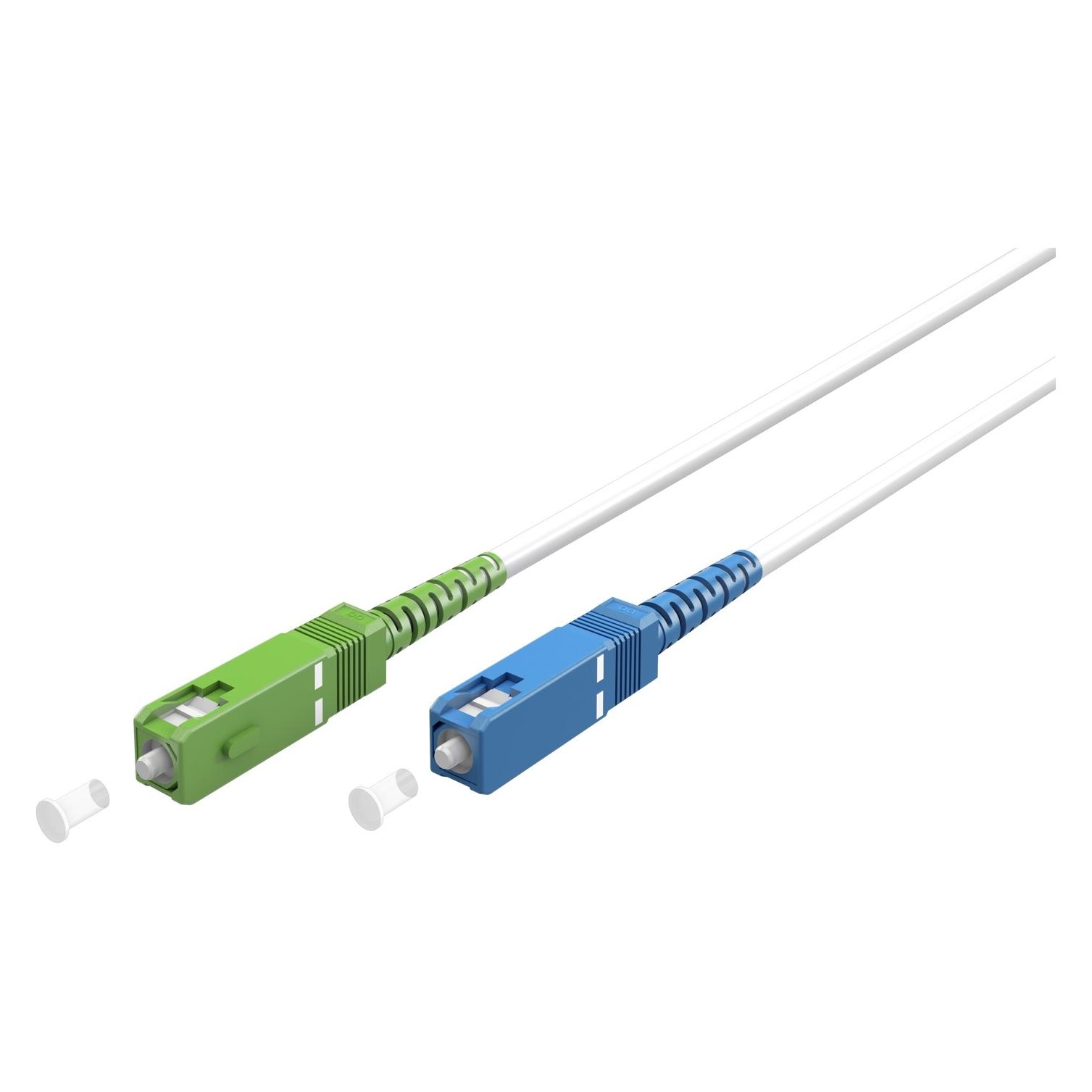 Goobay Glasfaserkabel FTTH, Singlemode OS2 White, weiss Simplex, 30 m (30 m) (59626)