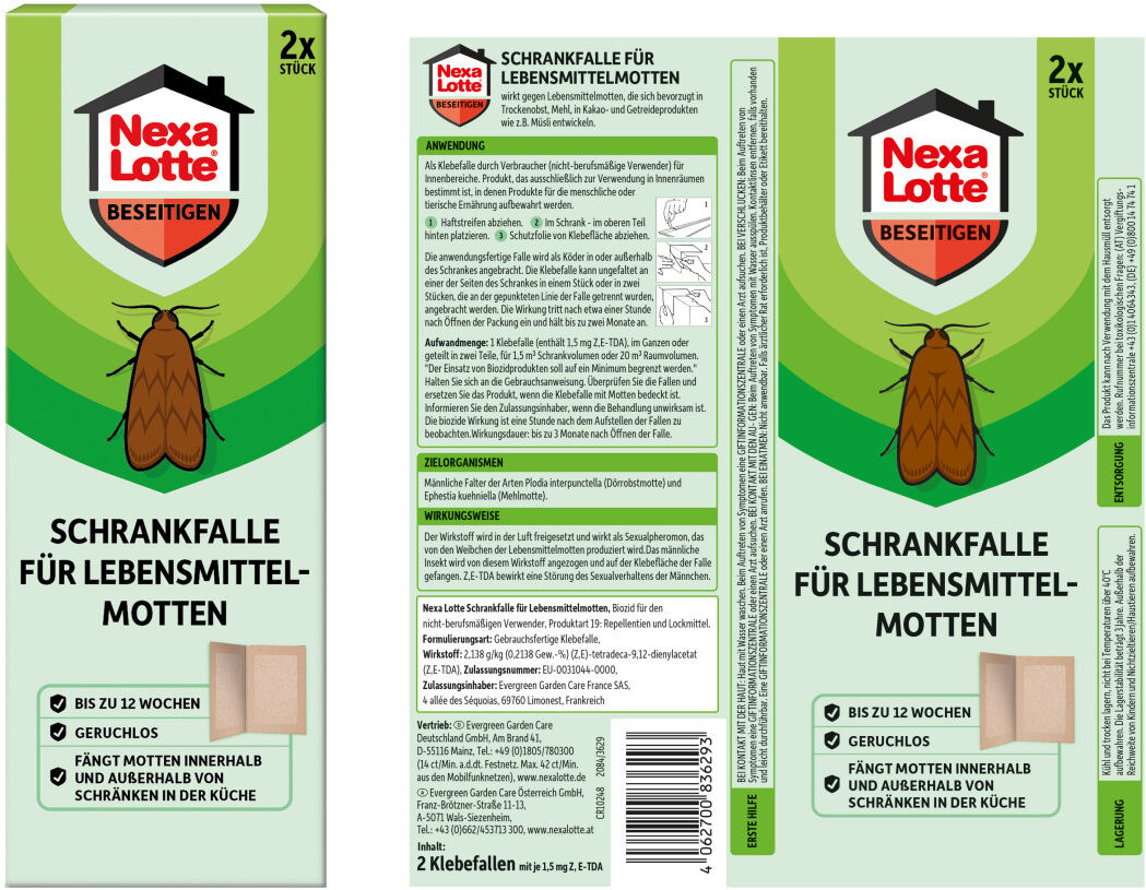 Nexa Lotte Schrankfalle für Lebensmittelmotten 2 Stück