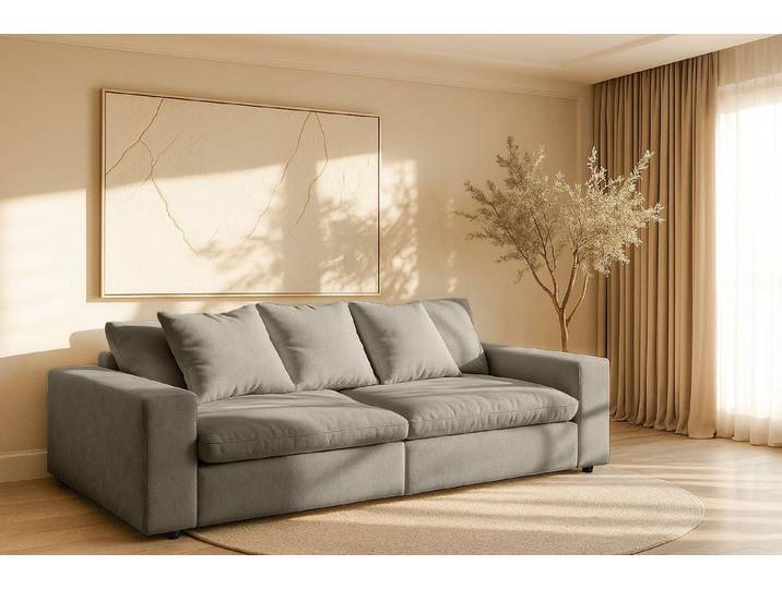 OTTO home Big-Sofa Venslev, Lounge-Sofa, mit extra tiefer Sitzfläche und losen Kissen