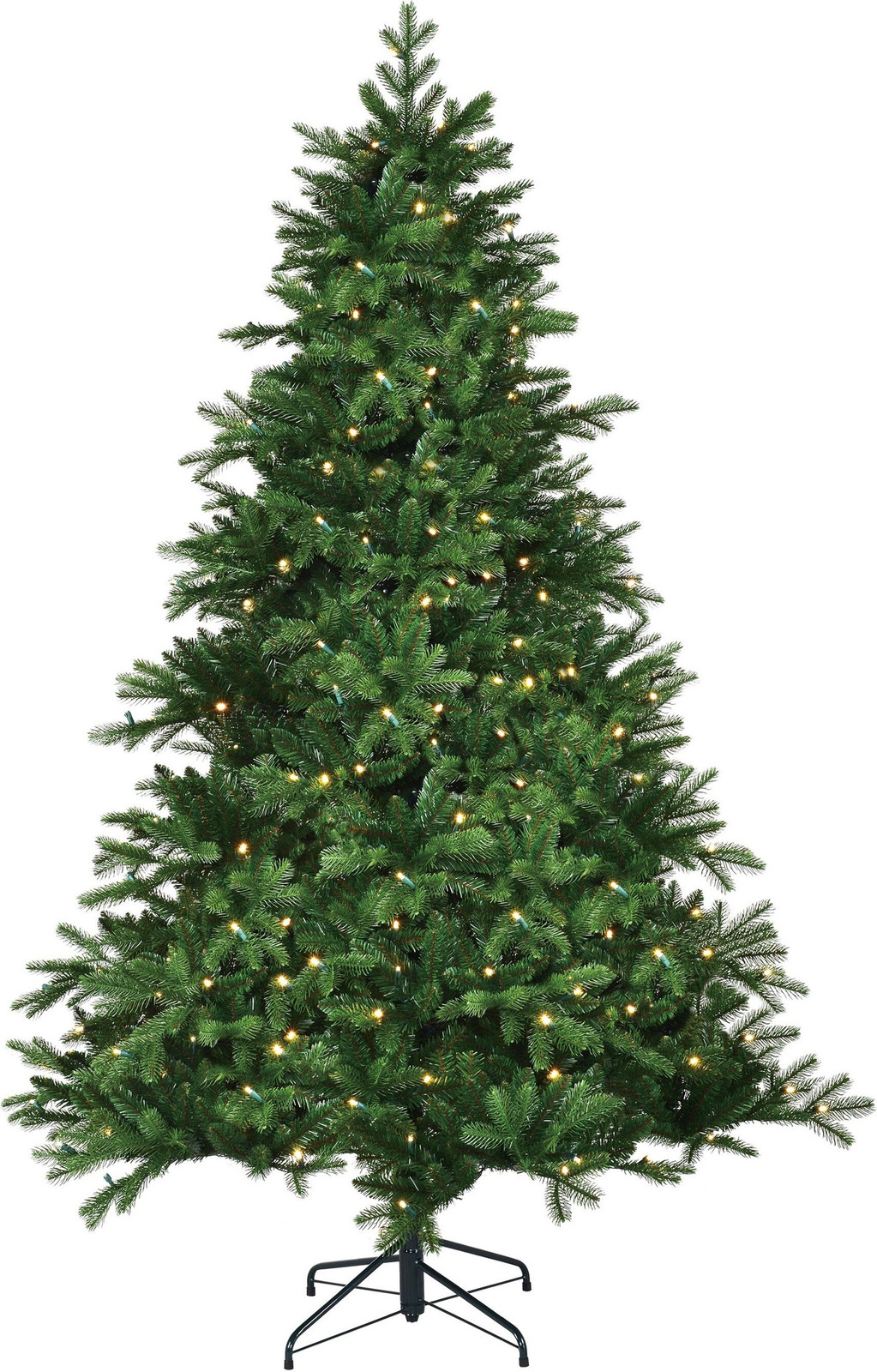 Black Box Trees Brampton Kunstkerstboom met 260 Warmwitte LED Lampjes en 1992 Takken, Groen, H215 x Ø142 cm