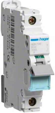 Hager Disjoncteur unipolaire B-6A 10kA 1M NBN106 (NBN106)