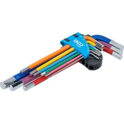 BGS Winkelschlüssel-Satz | Multicolour | Innensechskant 1,5 - 10 mm | 9-tlg.