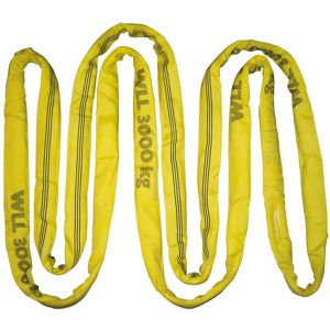 Kerbl Rundschlinge 37734, Umfang 4 m, 2m Länge, EN 1492-2, gelb, Traglast 3 Tonnen