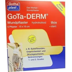 GOTA-DERM thin hydrokoll.Wundpfl.steril 15x15 cm 5 St