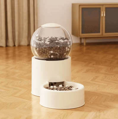 Inspire Picks Large Capacity Automatic Pet Feeder & Water Dispenser Elevated Leakproof Feeding Station food Beige