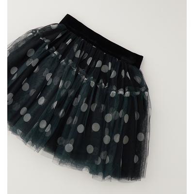 Minirock IDO "BABY GIRL SKIRT", Mädchen, Gr. 98, schwarz, cream, 100% Polyester, Röcke Minirock