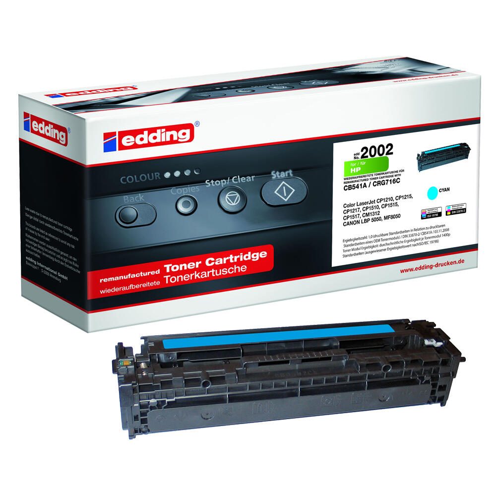 edding Toner EDD-2002 cyan kompatibel zu HP 125A; Canon 716 C(CB541A; 1979B002AA) 18-2002