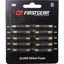 Sicherungen Glas 32mm Ersatzsicherungen Blister FirstGear