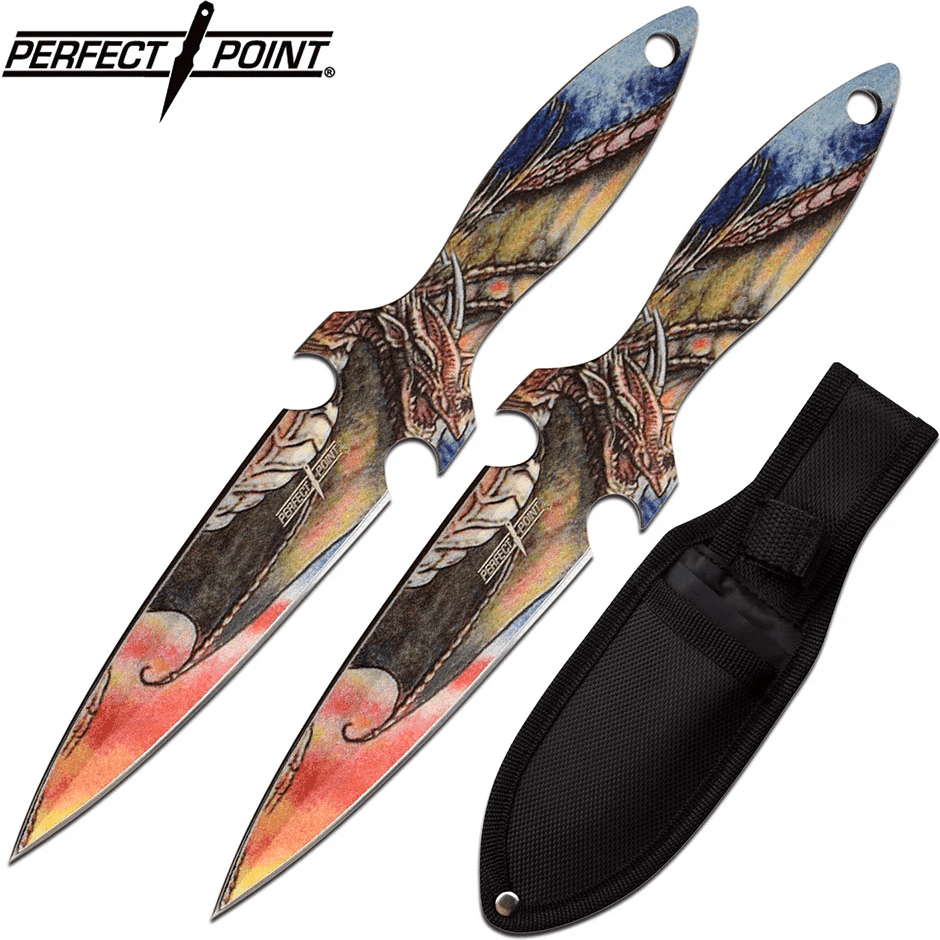 Master Cutlery Perfect Point Dragon Throwers 2pcs w/ Sheath 190mm
