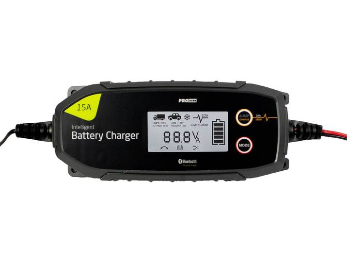 Autobatterie-Ladegerät PROUSER Mikroprozessor Ladegerät 15A IBC15000B , schwarz, B:27cm H:8cm T:11,5cm, Kunststoff, Ladegeräte, Autobatterie-Ladegerät