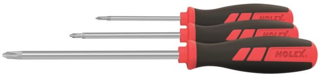HOLEX Jeu de tournevis pour vis Phillips avec manche bimatière 3 (668411 3)