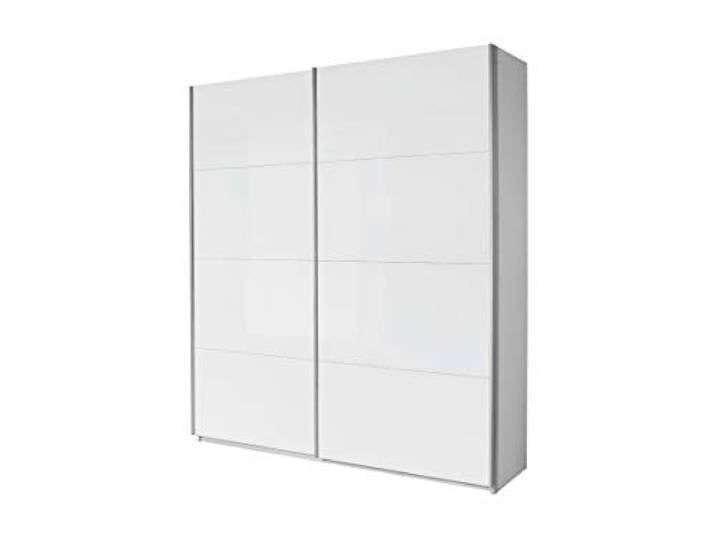 Rauch Möbel IMPOSA, Schwebetürenschrank, Hochglanz Weiß, Breite 181 cm Kleiderschrank mit Schwebetüren, Schiebetüren, 2-türig, für Schlafzimmer, Kinderzimmer, Wohnzimmer, Garderobe, Flur