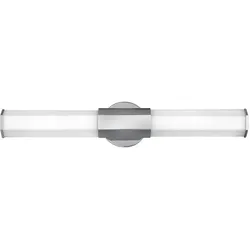 Wandlampe Wandleuchte Nassraum Badezimmerlampe Metall 2 flammig Glas chrom LED