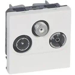 Legrand 079296 Mosaic TV/R/SAT-Dose 2-modulig Farbe: Aluminium